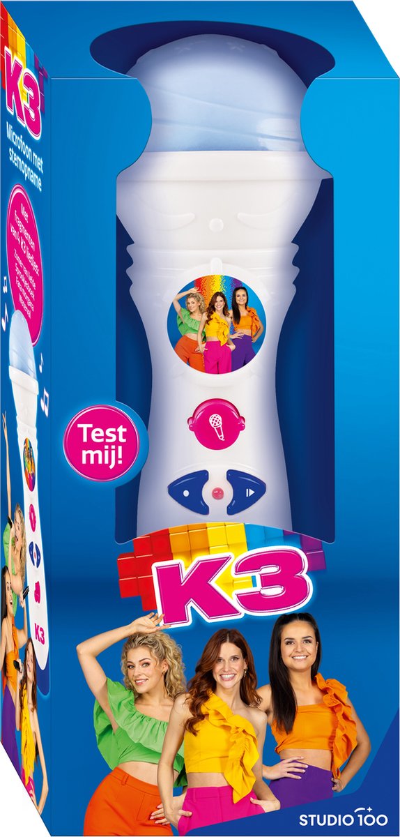 K3 - Speelgoedmicrofoon - Microfoon met stempopname - Met nieuwe liedjes - Alle kleuren