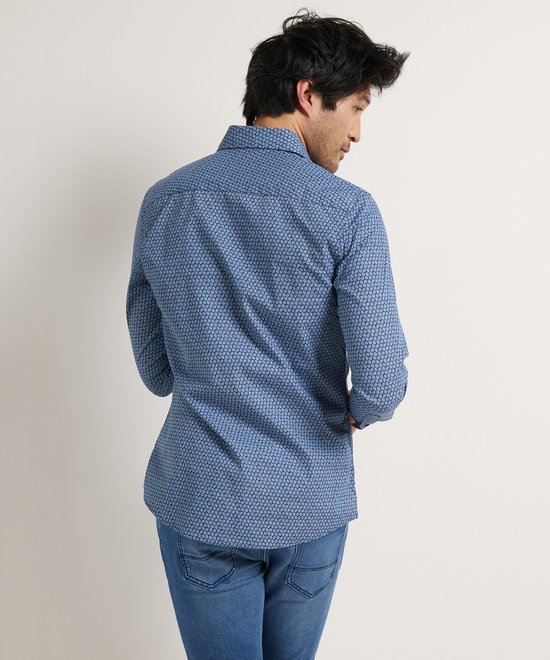 TerStal Porto Nova Slim Fit Overhemd Donkerblauw In Maat XL