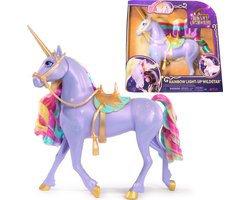 foto van Unicorn Academy - Eenhoorn Wildstar - met regenbooglicht, geluid en muziek, afneembaar hoofdstel en zadel