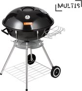 Barbecue Multis - BBQ - Charbon de bois - Kogelbarbecue - Grill à Charbon - Grill 56cm - 63x82x88cm - Avec Roues - Zwart