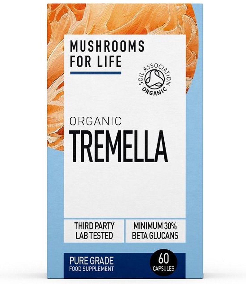 Goedkoopste Mushrooms4Life - Tremella - Snow Fungus - Capsules - 100 biologisch paddenstoel extract - BIO 60 Stuks