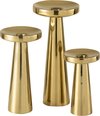 J-Line kaarshouders Stainless - metaal - goud - 3 stuks