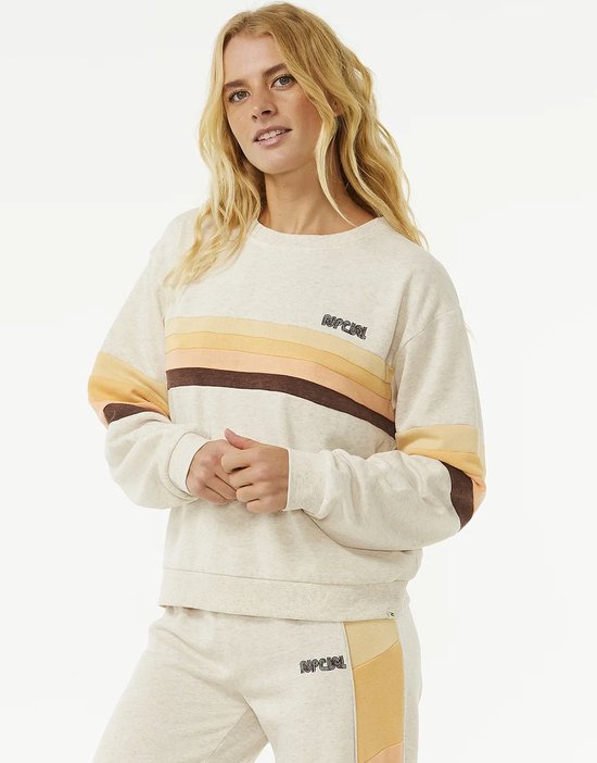 Rip Curl Surf Revival Panelled Crew - Oatmeal Marle