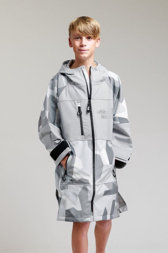 Omkleed jas - Poncho - Soft-Shell - Kind - Arctic Camouflage/Grey
