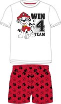 Paw Patrol Marshall shortama/pyjama katoen wit/rood maat 92