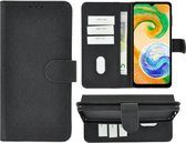 Convient pour Samsung Galaxy A05s Case - Bookcase - A05s Case - Étui portefeuille en cuir PU Couverture Zwart