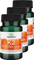 Swanson | Vitamine K2 10mcg | 30 Softgels | 3 stuks | 3 x 30 Capsules