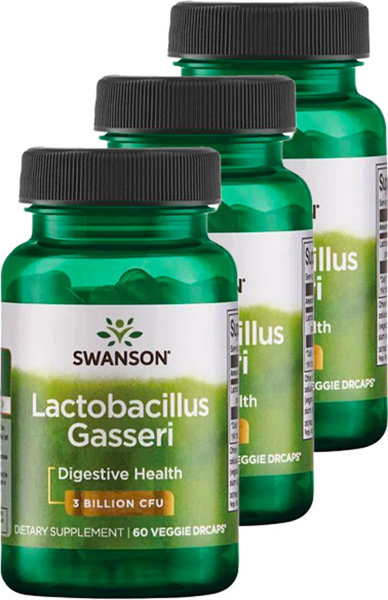 Goedkoopste Swanson | Probiotica | Lactobacillus Gasseri | 3 stuks | 3 x 60 Vegetarische Capsules