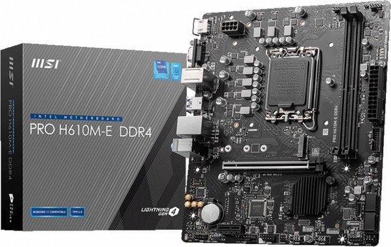 Foto: Motherboard msi pro h610m e ddr4 h610 lga 1700 ddr4 matx