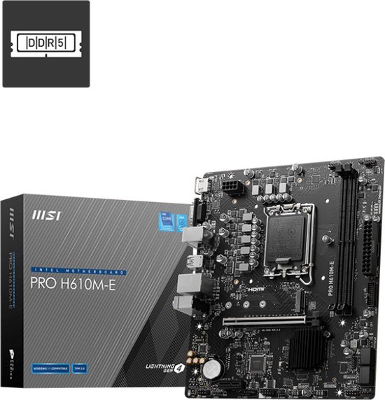 MSI PRO H610M-E moederbord