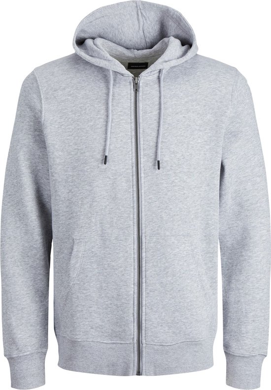 JACK & JONES Star Basic Sweatshirt Met Volledige Rits Heren - Light Grey Melange