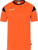 Uhlsport Squad 27 Shirt Korte Mouw Heren - Fluo Oranje / Zwart | Maat: XL