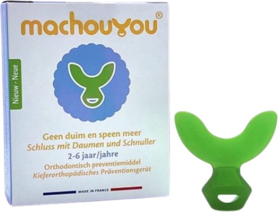 Stoppen met de Speen en Duimen | Groen - Kiwi | Medisch mondstuk | Kinderen van 2-6 jaar | Machouyou