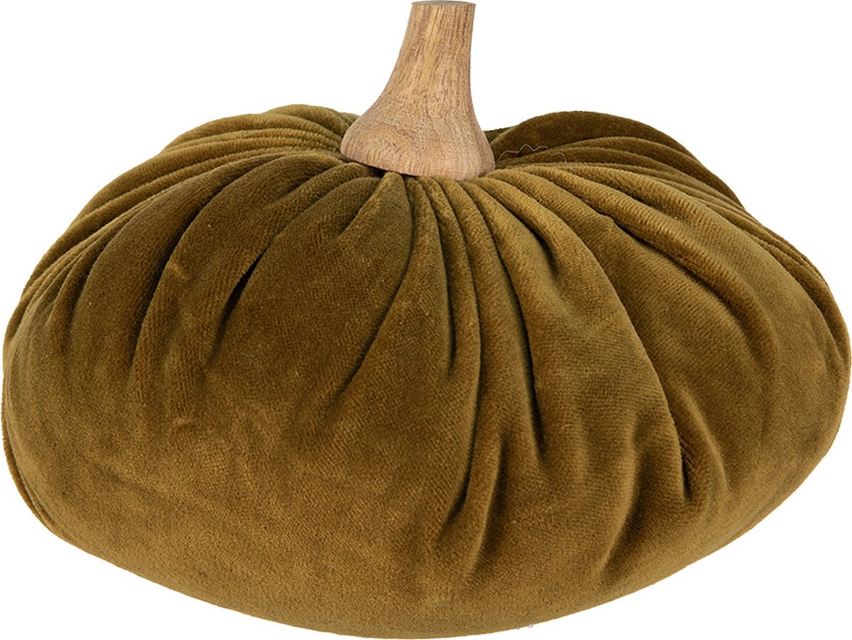 Decoratie Pompoen Ø 20x14 cm Groen Polyester Herfst decoratie