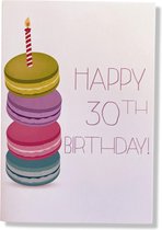 Hoera 30 Jaar! Luxe verjaardagskaart - 12x17cm - Gevouwen Wenskaart inclusief envelop - Leeftijdkaart