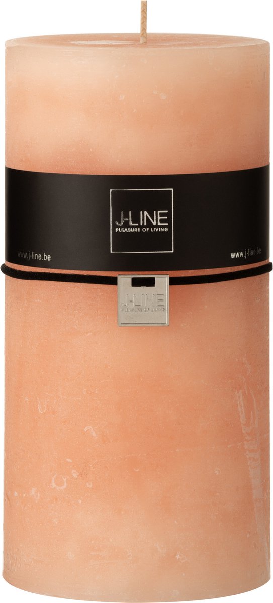 J-Line cilinderkaars - perzik - XXL - 150U - 6 stuks Roze