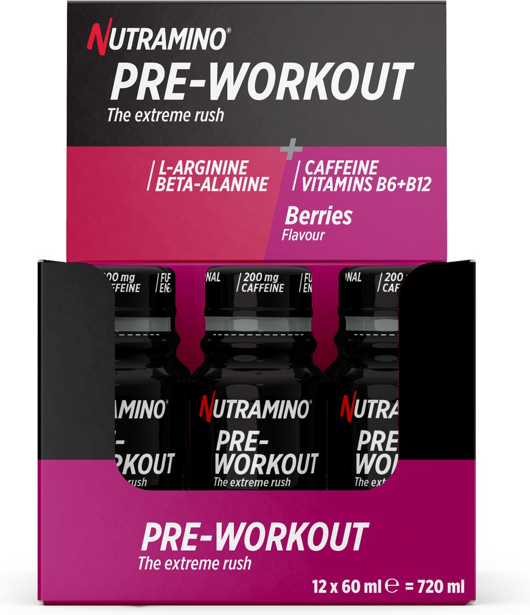Goedkoopste Nutramino Pro Pre-Workout Shot-Berries-60 ml
