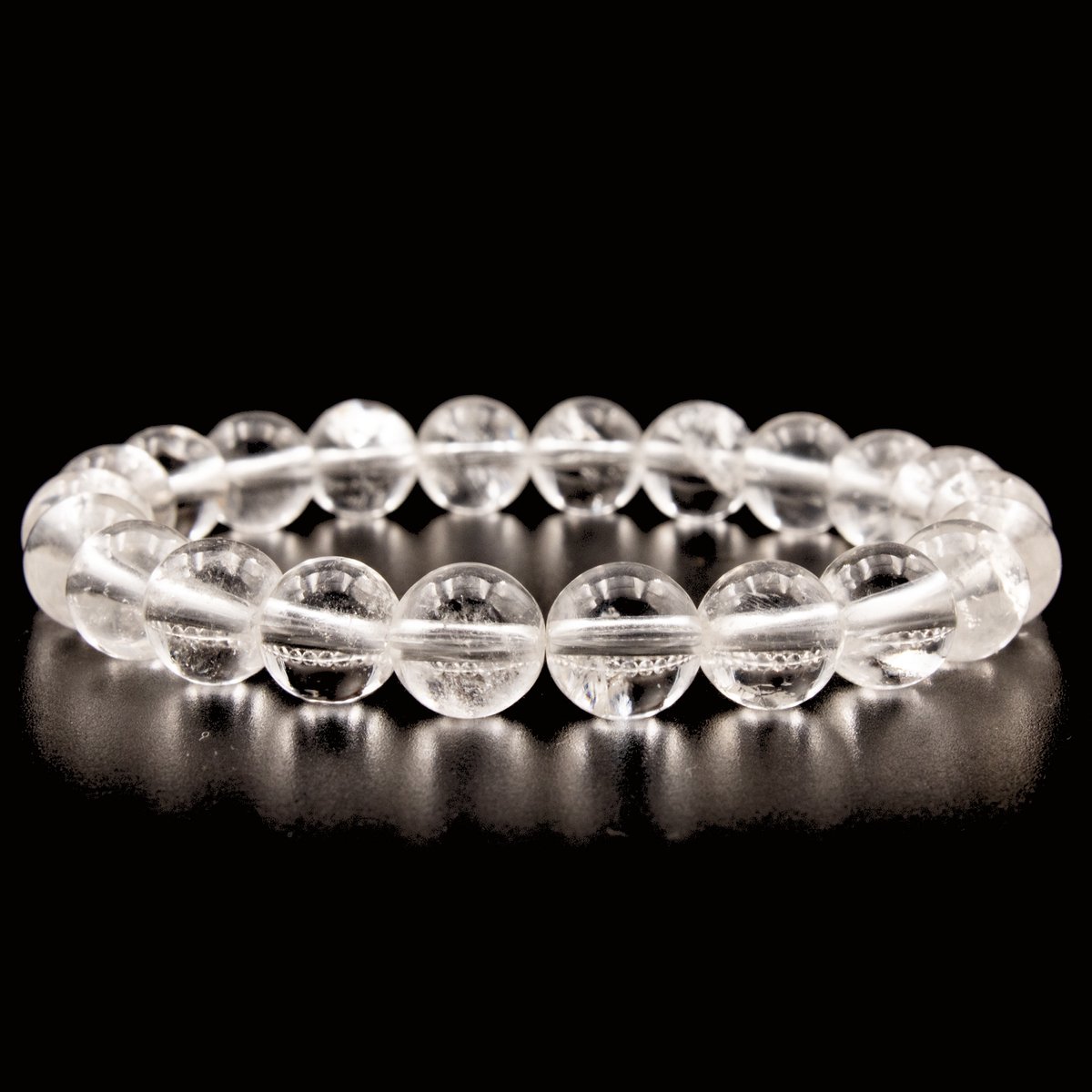 Bixorp Gems Bergkristal Edelstenen Armband - Gepolijste Edelsteen Kralenarmband - 20cm