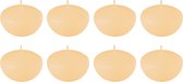 J-Line doos van 8 drijfkaars - beige - small - 4U