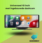CarPlay - DashCam - Universeel - CarPlay Scherm - Apple CarPlay - Android Auto - Navigatiesysteem - Ingebouwde Dashcam - Zwart - DashConnect