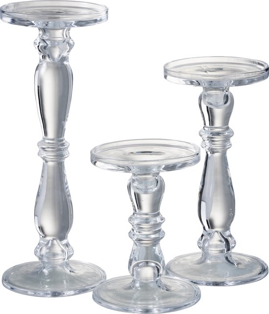 Bougeoir/chandelier Leti En Verre Transparent – Taille Medium – Pour Bougies Chauffe-plat, Décoration élégante - 7
