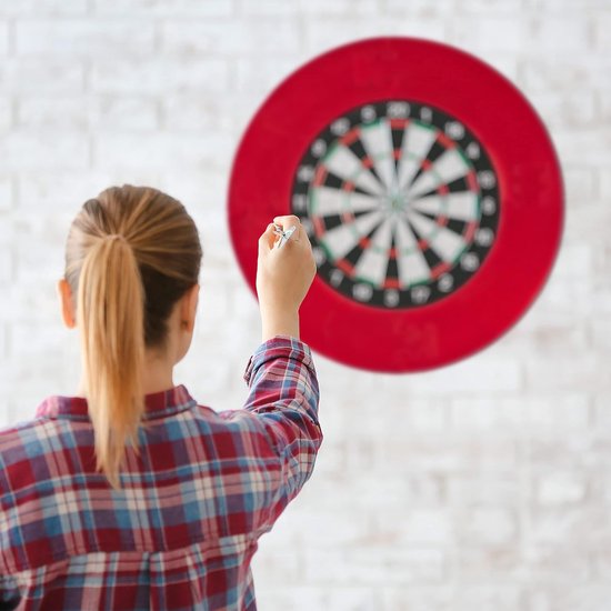 Dartbord Surround Ring R7 - 4-Delig - Stevige Muurbescherming - EVA - Rood van Dart — afbeelding 2
