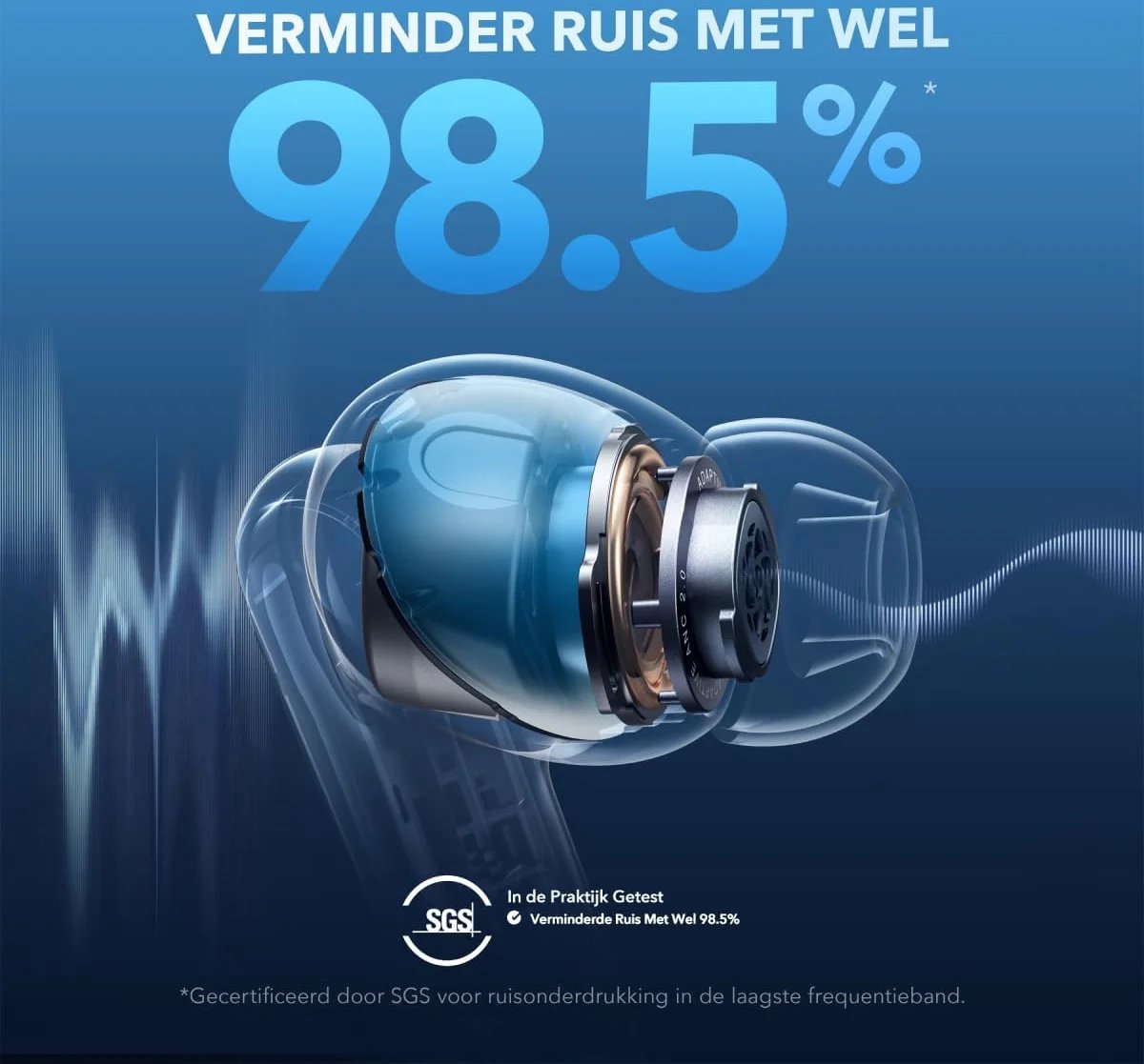 soundCore Liberty 4 Draadloze Oordopjes - Noise Cancelling - Blauw thumbnail 7