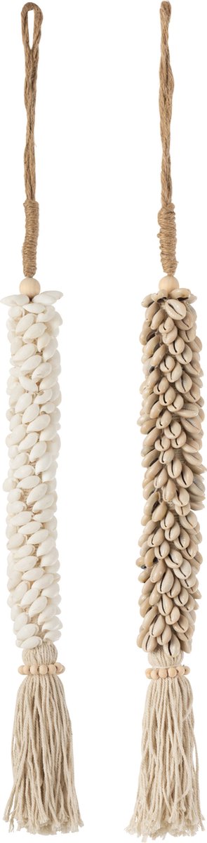 J-Line hanger Schelpen Touw - katoen - naturel