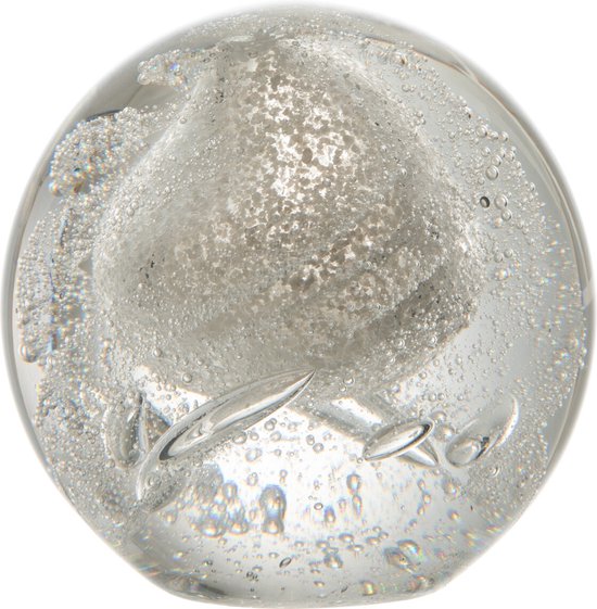 J-Line presse-papier Bubbel - glas - zilver - medium