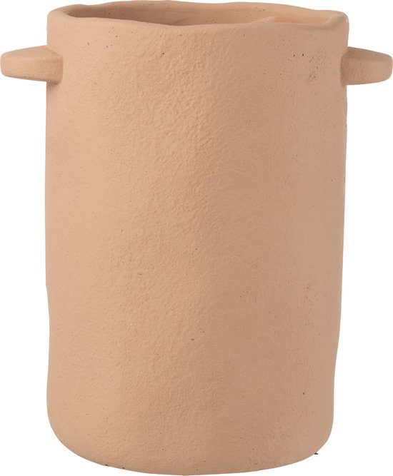 J-Line pot Gustave allongé - ciment - marron clair - 30 cm