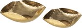 J-Line schaal - metaal - goud - small - 2 stuks - woonaccessoires