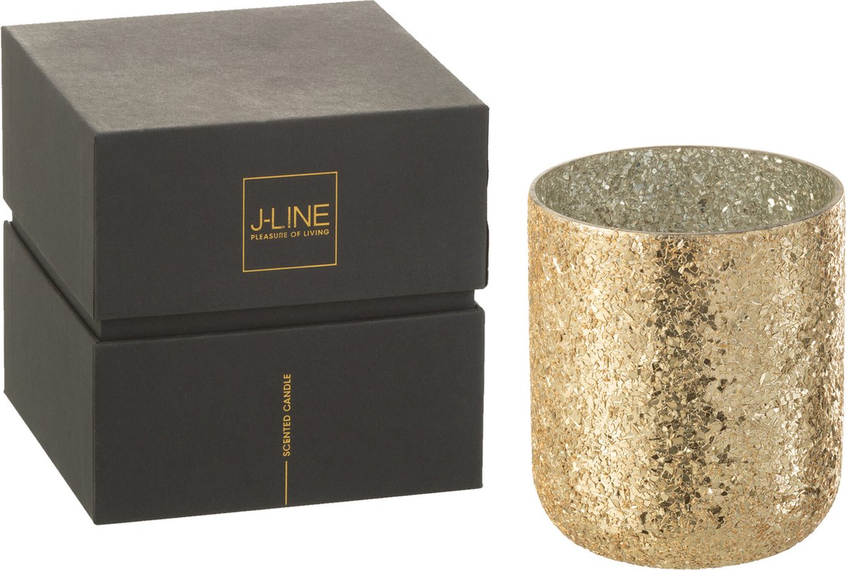 J-Line geurkaars Luxuria - Vanilla Escape - glas - goud - large - 80U