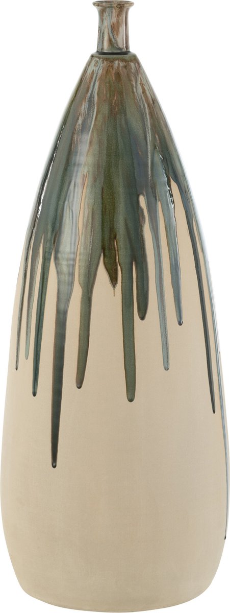 J-Line vaas Verf - keramiek - naturel/groen - large - 73 cm hoog Multi