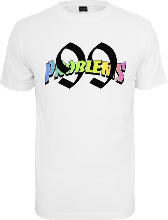 Mister Tee - 99 Problems Rainbow Heren T-shirt - XXL - Wit