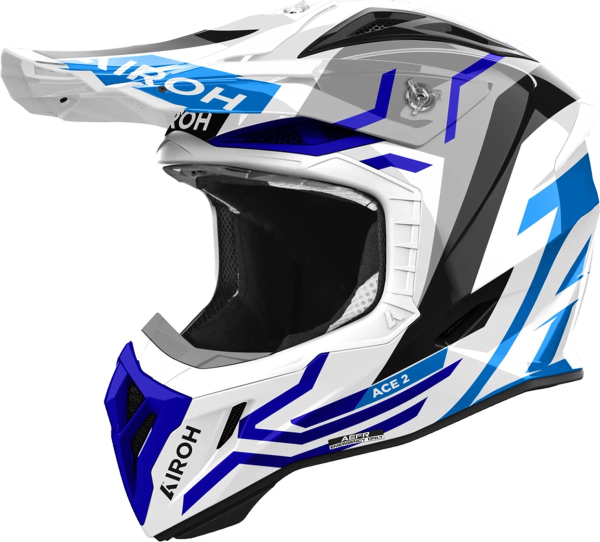 Airoh Aviator Ace 2 Ground Blue Gloss XL - Maat XL - Helm