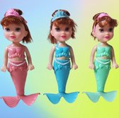 set van 3x Mermaid zeemeermin poppen 18cm