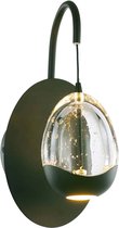 Sierlijke wandlamp Clear egg | 1 lichts | 27 cm | Ø 9,5 cm | glas / metaal | groen / transparant | sfeervol / warm licht | modern / landelijk design