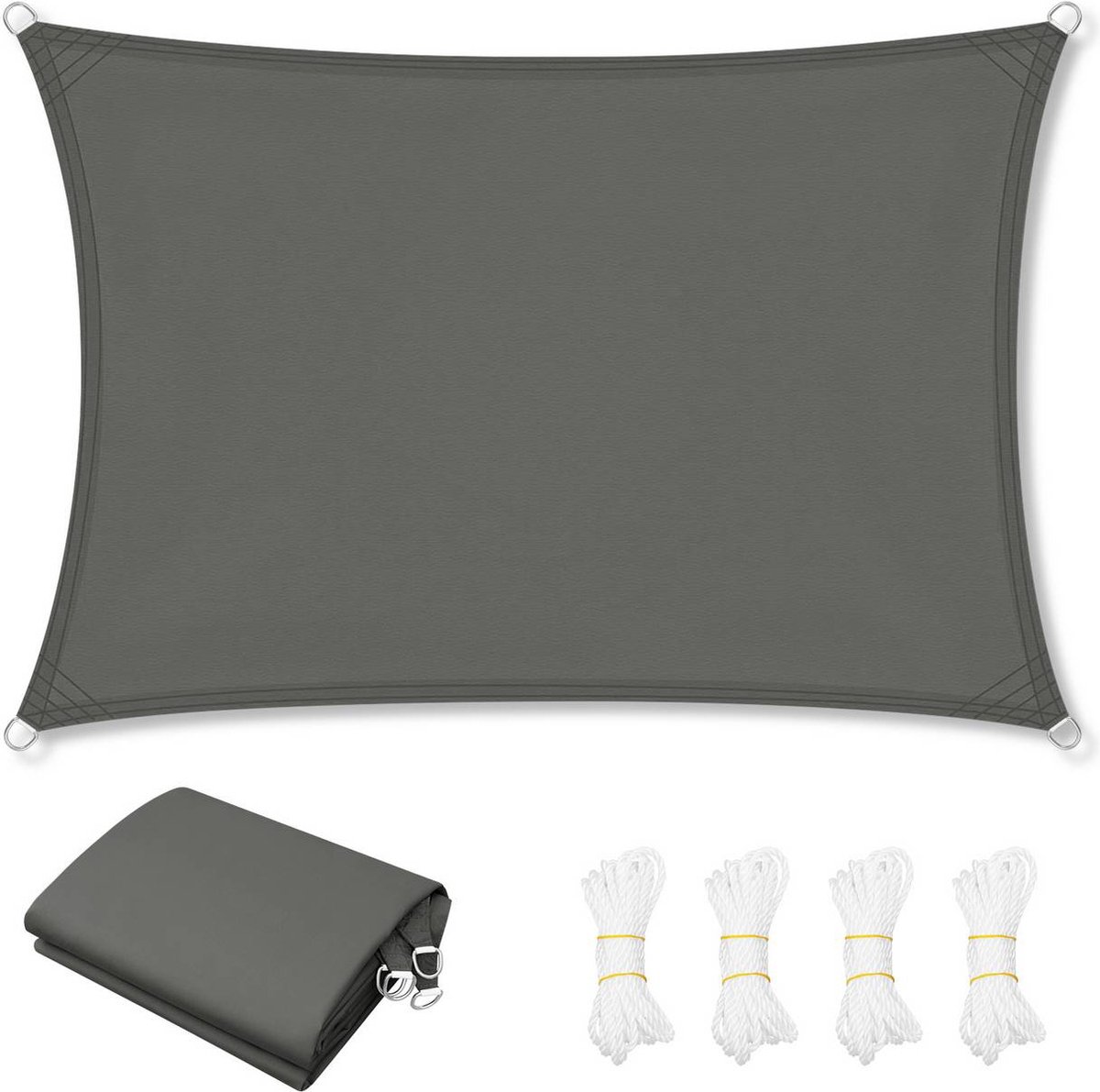Rootz Living Rootz Premium Sun Sail Shade Luifel Zonnescherm UV-bescherming Waterdicht Duurzaam 200g m² PES-stof Meerdere maten beschikbaar