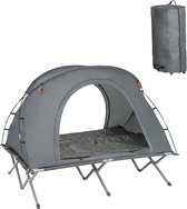 Rootz 4-in-1 Campingtentenset - Kampeerbed - Campingligstoel - Slaapzak - Duurzaam Oxford Nylon - Gemakkelijk te transporteren - Muggenbescherming - 194 cm x 157 cm x 145 cm