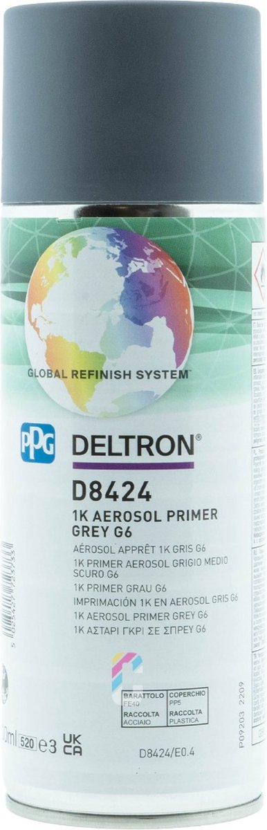 PPG D8424 1K Primer Medium Grijs G6 Spuitbus