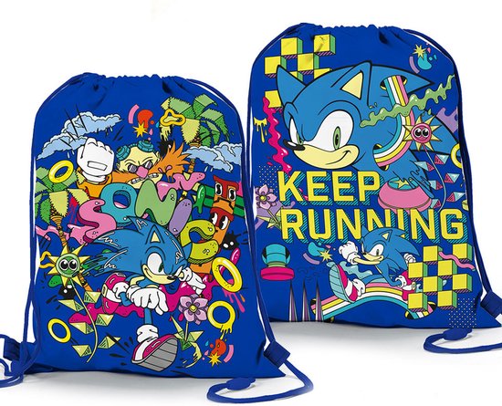 Sonic Gymtas, Keep Running - 39 x 31 cm - Polyester