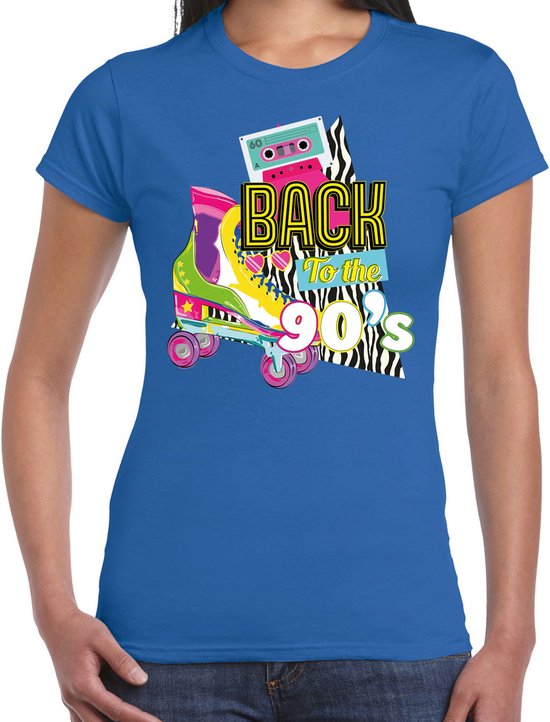Bellatio Decorations Chemise de ville pour dames - retour aux années 90 - bleu - années 90 - bad party L