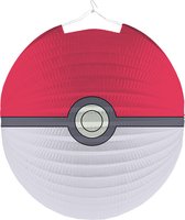 Pokemon lampion - D25 cm - rood - wit - papier - sintmaarten - 11 november