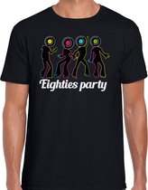 Bellatio Decorations Verkleed shirt heren - eighties party - zwart - 80s - foute party - carnaval XL