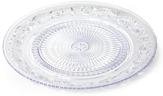 Plasticforte Onbreekbare servies borden - 16x stuks - kunststof - kristal stijl - transparant - in 4 formaten - camping/verjaardag — afbeelding 2