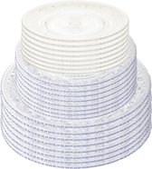 Greentainer Plastic onbreekbare serviessets, 12 stuks campingservies, lichtgewicht borden, kommen en mokken, magnetron- en vaatwasmachinebestendige borden set, service voor 4