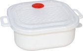 Gerimport Bol pour micro-ondes avec couvercle/valve - 1,7 litre - plastique - marmite chauffante