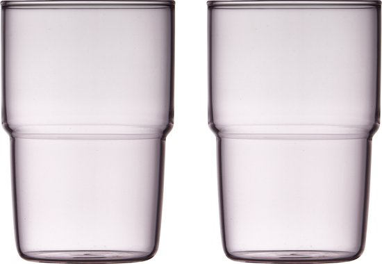 Lyngby Glas Torino Drinkglas 40 cl 2 st. Pink