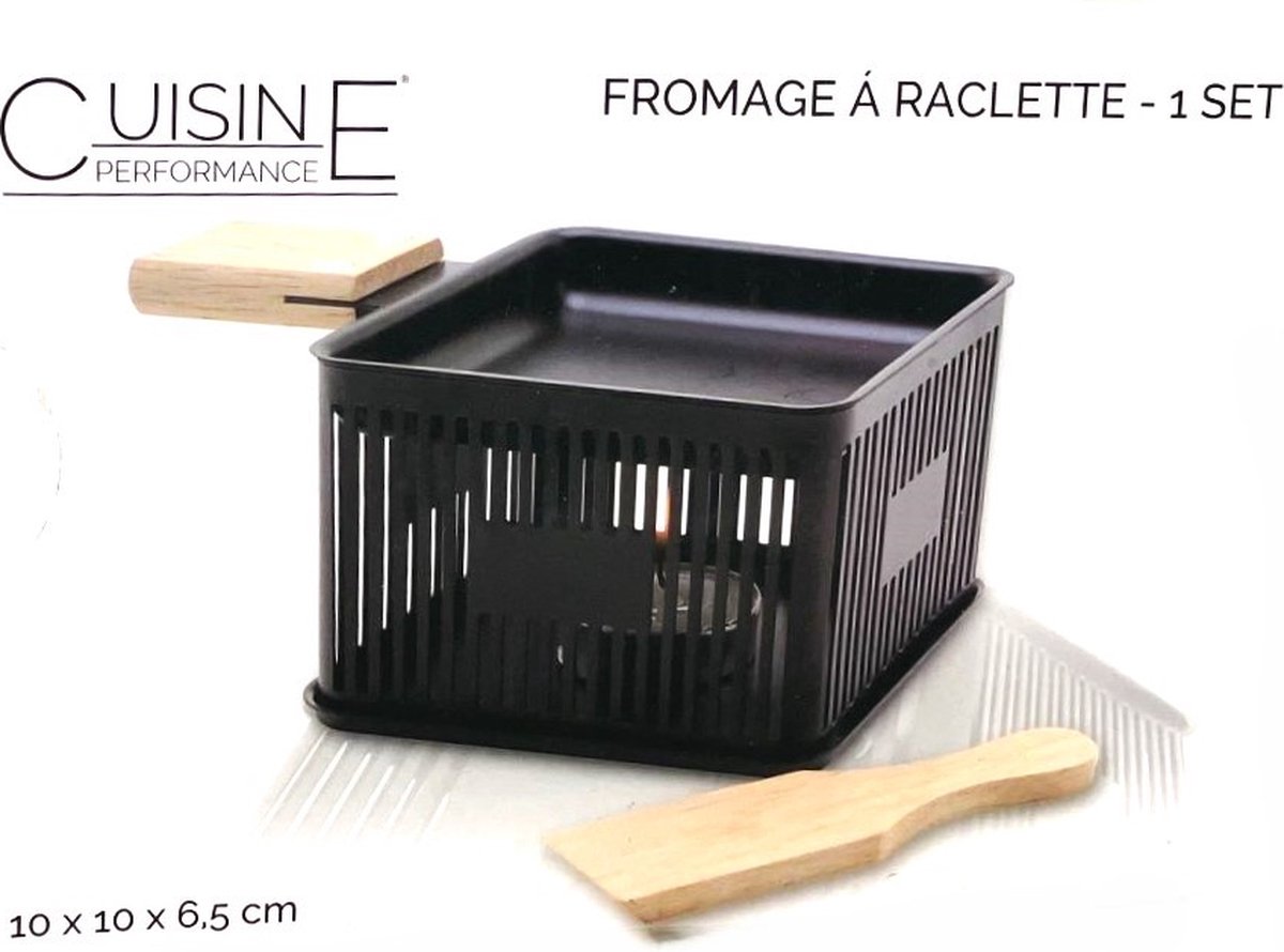 Raclette voor Kaas - 1 persoon- Kaasfondue met de Tapas Fondue -Compact-To-go-10 x 10 x 6.5 cm – foto 2