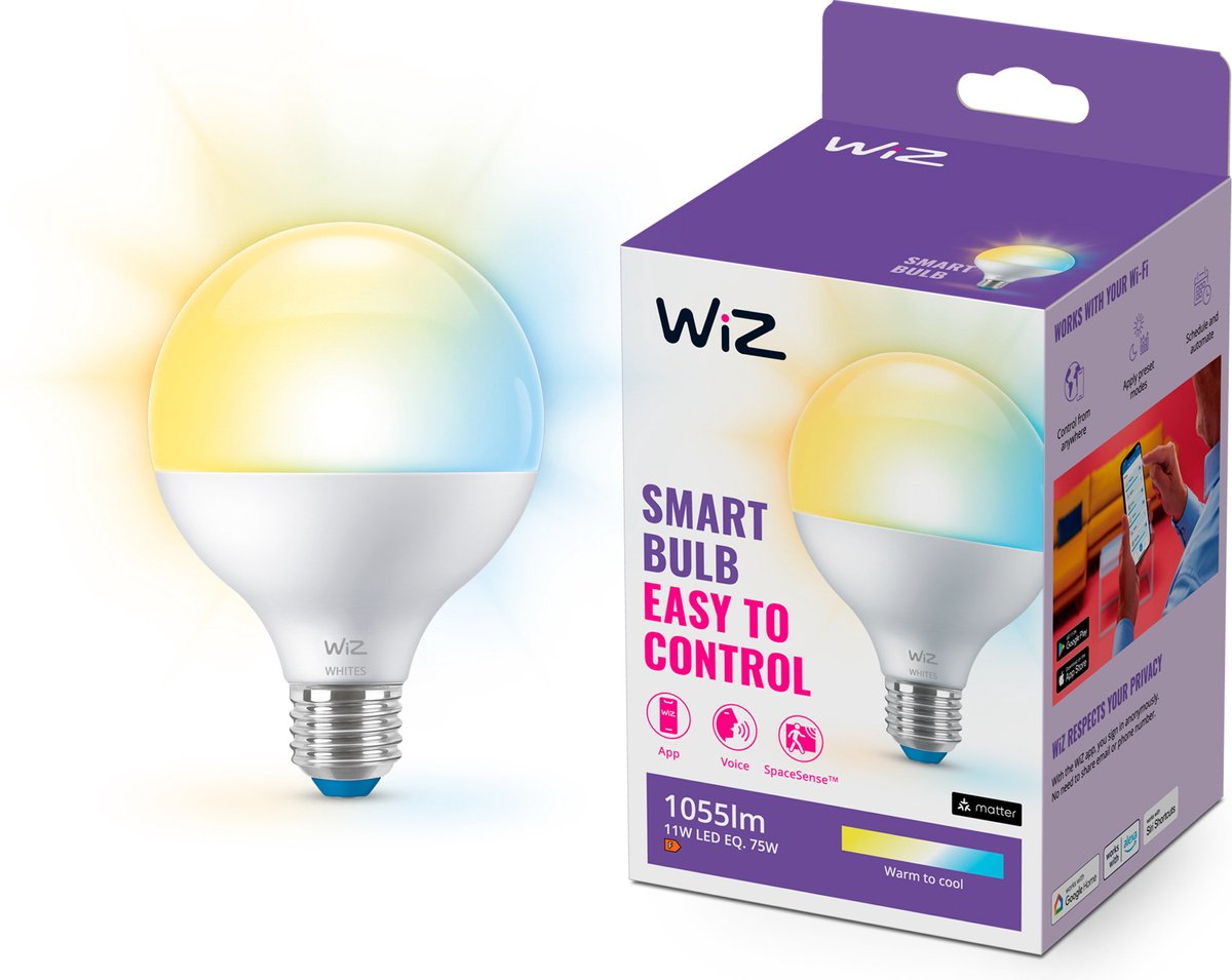 WiZ E27 LED Lamp Tunable White 75W Mat